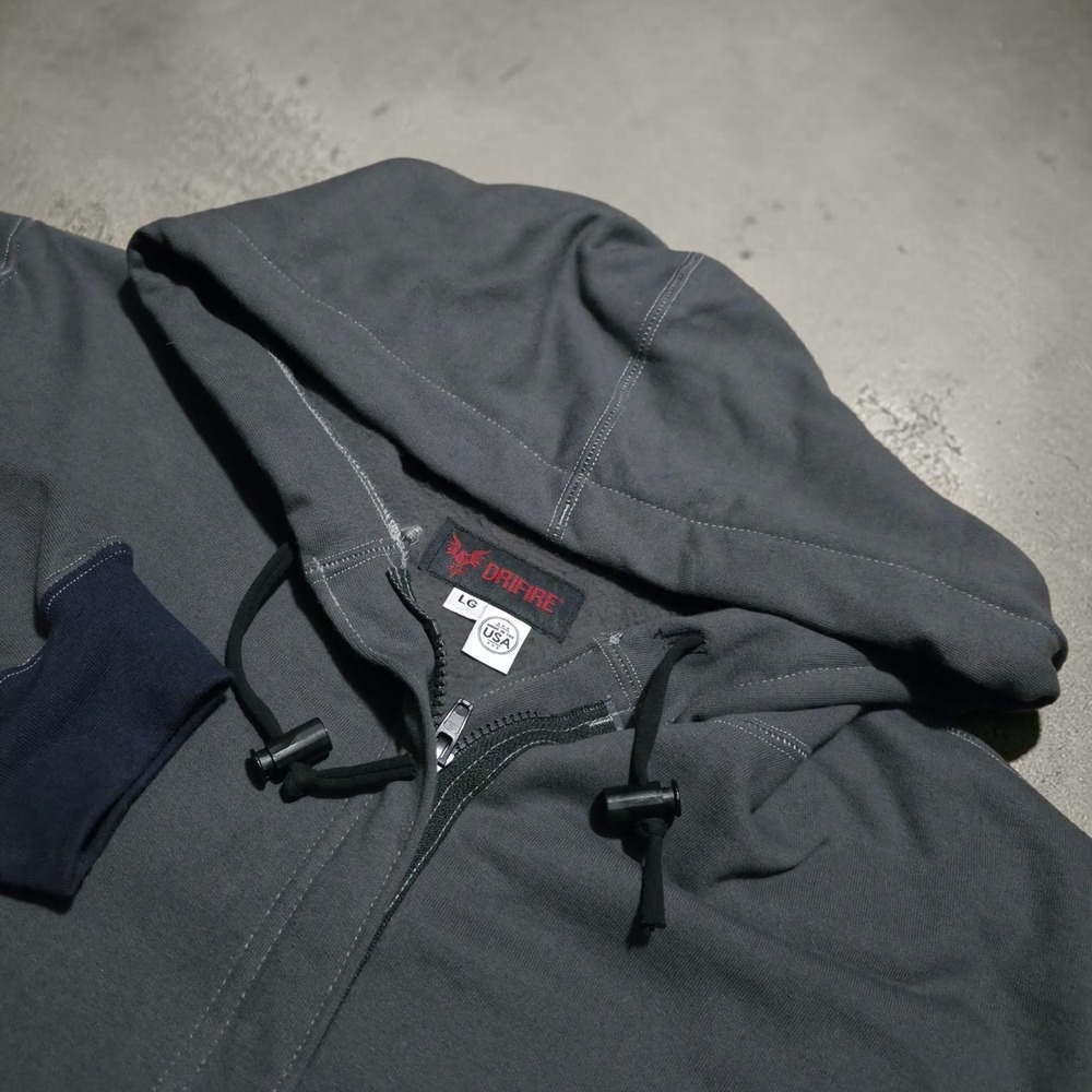 DRIFIRE FR Hoodie Jacket Mens Large USA Made Gray Full‎ Zip CAT2 2112 Coat